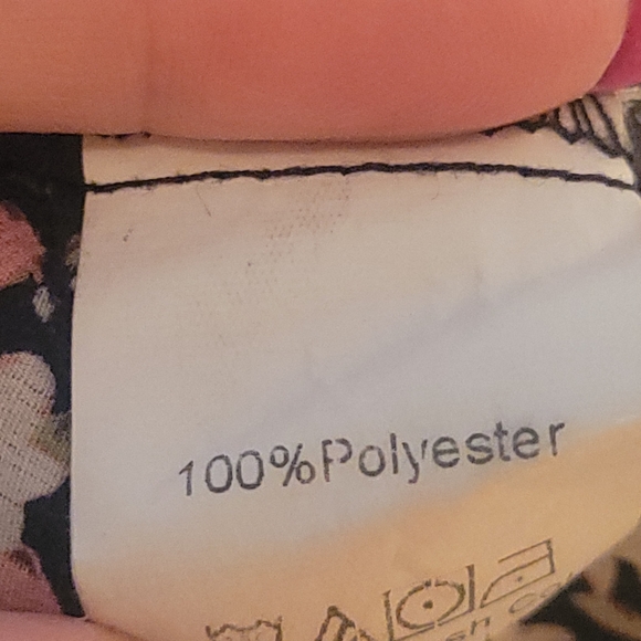 Pink and White Flowers Wrap Bust Spaghetti Strap Dress - Picture 13 of 14